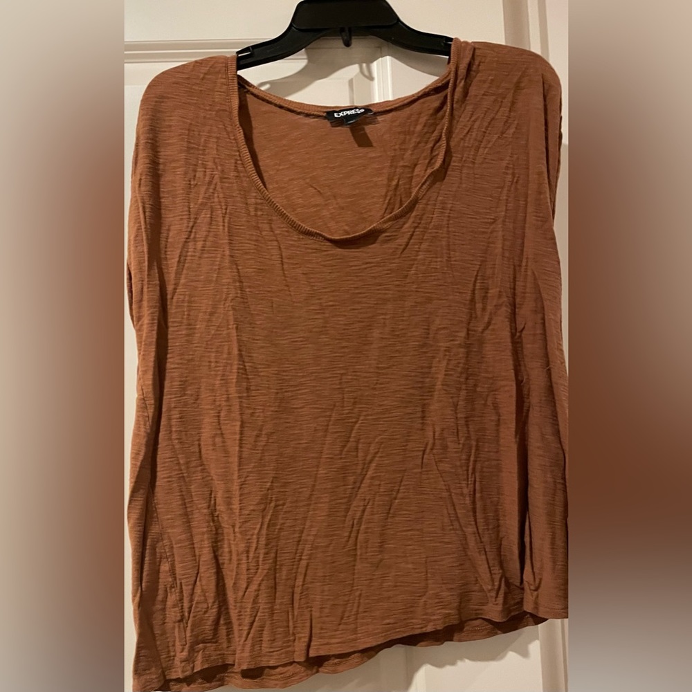 Express Women’s Rust Scoop Neck Shirt